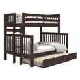thumbnail image 4 of Bedz King Bunk Beds Twin over Full Mission Style with End Ladder and a Twin Trundle, Dark Cherry, 4 of 9