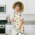 thumbnail image 4 of Beige Origami Dinosaurs Pattern Kids Aprons for Girls and Boys,Adjustable Neck Strap Toddler Aprons for Kids Cooking Baking, 4 of 6