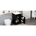 thumbnail image 4 of 20-inch black vanity cabinet with sink MDF material ceramic sink pre - drilled hole soft closing door for a quiet bathroom experience and storage, 4 of 7