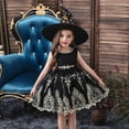 thumbnail image 5 of Little Girls Dress, Embroidery Lace Round Neck Back Zipper Up Multi-Layer Outfit, TuTu Princess Formal Dress with One Hat, 5 of 6