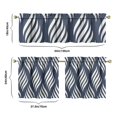 thumbnail image 6 of Marble Modern Geometric Flowers Abstract 3-Piece Kitchen Curtains Set Kitchen Curtains Sets with Valance for Windows Rod Pocket Machine Washable Kitchen Decor Decorations (54"x18"+2x27.5"x24"), 6 of 6