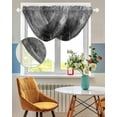 thumbnail image 3 of Waterfall Valances for Windows, Gray Kitchen Sheer Valance Curtains, Retro Oil Painting Modern Abstract Art Aesthetics Rod Pocket Elegant Swag Valances for Living Room Bedroom, 47.2"x38.5", 1 Panel, 3 of 8