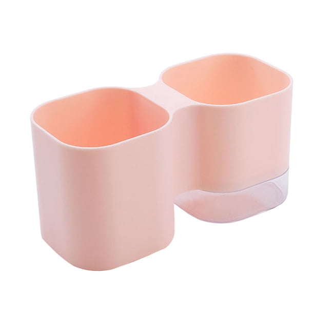 Soporte para bolígrafo Caja de almacenamiento de cepillo de escritorio desmontable Maceta de decoración de plástico para oficina en casa, Rosa sidaley HA005200-03