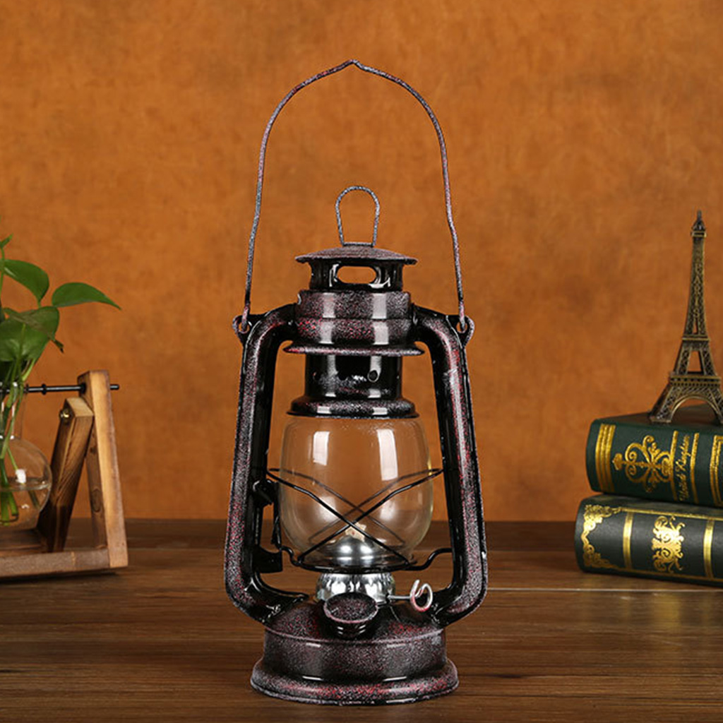 Oasiva Vintage Metal Oil Lamp Portable Lantern Kerosene Light Outdoor Camping Bar