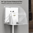 thumbnail image 5 of Power Outlet Supplies Outdoor 86 Type Plastic Rainproof Cover Box Wall-mounted Socket Waterproof Box Switch Protective Cover Electric Plug Rainproof Cover Protection Socket WHITE TYPE1, 5 of 7