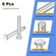 thumbnail image 3 of 6Pcs 5/32" x 1" Pasadores de clevis de un solo agujero, Pasadores de cabeza plana de acero inoxidable 304, 3 of 6