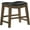 Black, variant on Solid Wood Stools, 20-Inch Dining Height Upholstered Padded Saddle Dining Stools, Faux Leather, Easy Assembly Narrow Solid Wood Frame, Nickel Nailhead, Modern Rustic