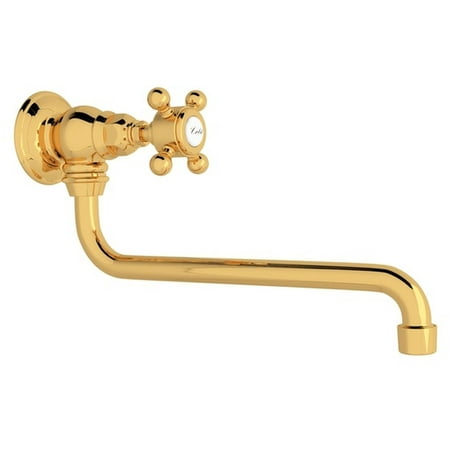Rohl A1445xm-2 Italian Country Kitchen 1.5 GPM Wall Mounted Single Hole Pot Filler - Brass