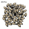thumbnail image 3 of Uxcell Acrylic Horse Eye Gems 200PCS 4x8mm Flat Back Artificial Rhinestones DIY Crafts Bead Jewelry Making Dark Grey, 3 of 6