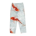 thumbnail image 4 of Haiem Koi Fish Corals,Spring Summer Women's Pajama Pants Ultra Lightweight Pjs Bottoms Sleepwear Bottom Pants With Pocket Drawstring-Large, 4 of 9