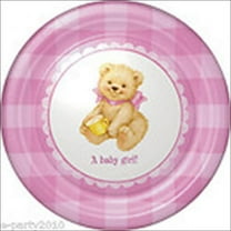Sweet Bear Pink Large Paper Plates (8ct)