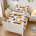 thumbnail image 2 of NTBED 4 Pieces Construction Toddler Bedding Set for Baby Boys Truck Vehicles Excavator Cars Printed White, 2 of 8