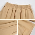 thumbnail image 6 of Plebaso Boys Girls Cargo Shorts Elastic Waist Casual Shorts Pull on Kids Summer Thin School Uniform Shorts, 6 of 7
