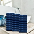 thumbnail image 2 of Dewall Maisons Navy Blue 24-Piece Plush Cotton Washcloth Pack - Ultra-Absorbent, 12" x 12" Size - Soft and Comfortable Towels for Daily Bathroom Use - Essential Hand and Face Care, 2 of 8