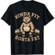 thumbnail image 1 of Kinda Fit Sorta Fat - Camiseta divertida para entrenamiento de levantamiento de pesas, 1 of 2