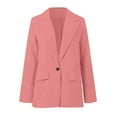 thumbnail image 6 of Gyexs Dress Jackets for Women Open Front Business Work Long Sleeve Lightweight Blazers Casual Button Suit Jacket, Pink, Size XL, 6 of 6