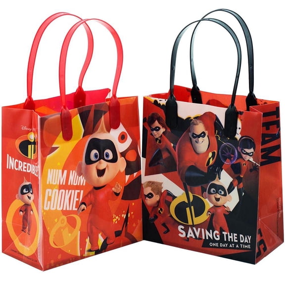 12PCS- 6" Disney Incredibles Party Favor Goodie Gift Birthday Loot Bags Small 2