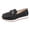 Black, variant on Rokment Women's Loafers Comfortable Platform Memory Foam Slip on Work Flat Shoes for Women Leather Casual Dressy Walking Sneakers Black Size 6.5