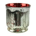 thumbnail image 2 of Northlight Set of 4 Lime Green and Silver Ribbed Mercury Glass Decorative Votive Candle Holders, 2 of 3