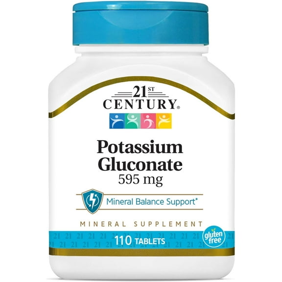 21st Century Potassium Gluconate Supplement, 110 Count