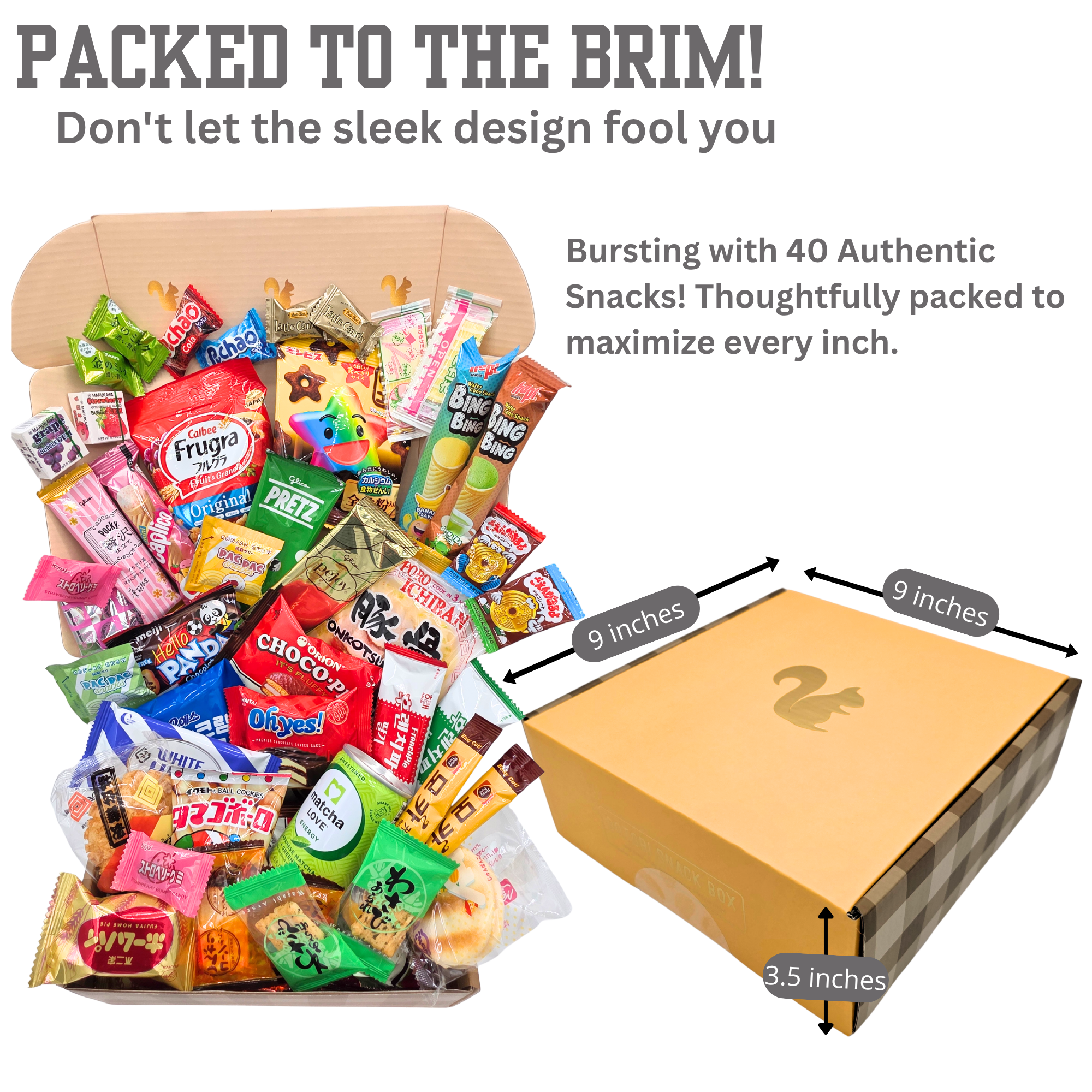 Dotori Snack Box Korean and Japanese Snack Assortment, 40 Counts, 2.29 lbs