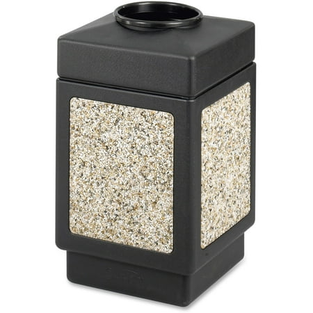 

Safco Open Top Square 38-Gallon Receptacle Black