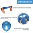 thumbnail image 2 of 50pcs Metallic Blue Balloons, 12inch Chrome Blue Latex Helium Balloons for Baby Shower, Graduation 2026, Father's Day, 4th of July, Birthday Decor(with Ribbon & Adhesive Dots), 2 of 6