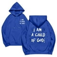 thumbnail image 2 of I Am A Child of God Hoodie Christian Sweatshirts for Women Faith Religious God Pullover Long Sleeve Tops with Pocket, 2 of 6