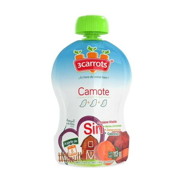 Alimento para lactante 3Carrots camote 113 g