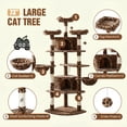 thumbnail image 5 of Merrland 73" Large Cat Tree Tower for Indoor Cats, Fan-Shaped Base Multi-Level Cat Condo with Top Perches, Cat Baskets & Sisal Scratching Posts, Leopard Print, 5 of 6