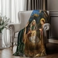 thumbnail image 4 of Meggemo Christmas Jesus Flannel Blanket Soft Warm Throw Blanket for Sofa Nap Time Home Holiday Season Christmas Decor, 4 of 6
