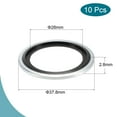 thumbnail image 2 of Uxcell M30 37.8x26x2.8mm Carbon Steel NBR Bonded Sealing Washer Gasket 10 Count, 2 of 5