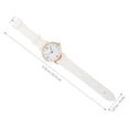 thumbnail image 3 of Shisuyan Montre-Bracelet Design Numérique Cuir Blanc Quartz 1Pcs 9.3X1.6In, 3 of 9