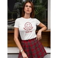 thumbnail image 2 of Plastic Bag Happy Face Nice Day Women T-Shirt, Female x-Large, 2 of 4