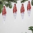 thumbnail image 4 of KOYPTL Christmas icicle Ornament Balls Shatterproof Final Drop Ornaments for Tree Decorations Christmas teardrop Ornaments 6 Set Glitter Swirl Drop Hanging Ornament for Xmas Holiday Party, 4 of 5