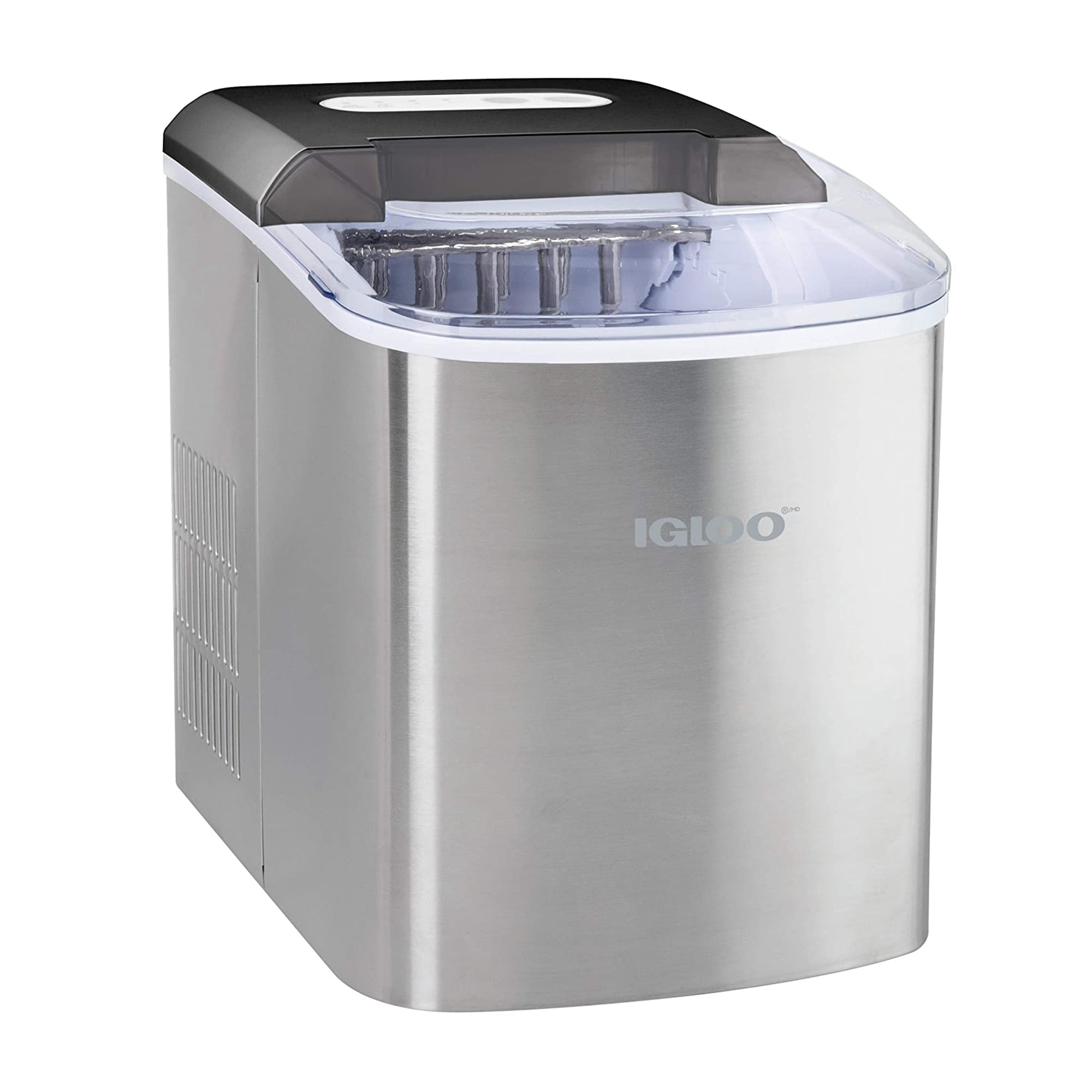 Mixed Drinks .Limited Edition Aqua with Ice Scoop and Basket Igloo ICEB26AQ Automatic Portable Electric Countertop Ice Maker Machine Perfect for Water Bottles 9 Ice Cubes Ready in 7 Minutes 