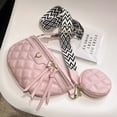 thumbnail image 4 of Rhombus acolchado para mujer, bolso de pecho, bandolera informal con monedero pequeño (rosa) Likrtyny Para Estrenar, 4 of 7