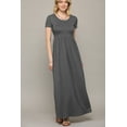 thumbnail image 2 of Made by Johnny Women's Short Sleeve Loose Plain Casual Long Maxi Dresses with Pockets XXL CHARCOAL, 2 of 6