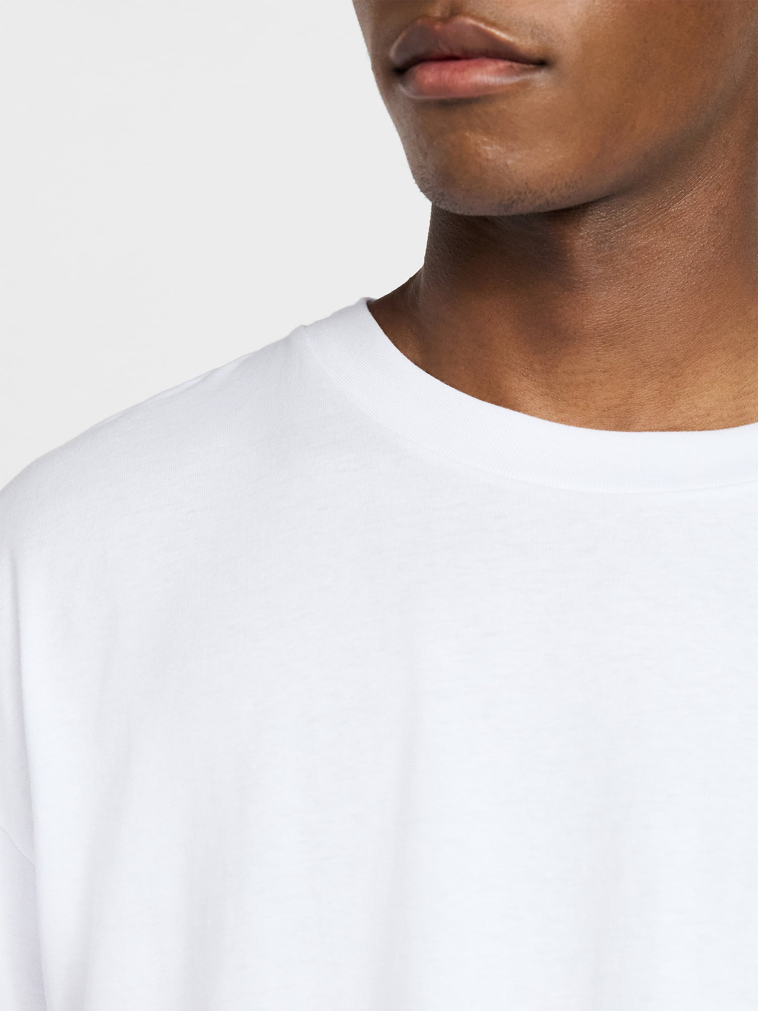 No Boundaries Men's Oversized Boxy Tee with Short Sleeves, XS-4XLT