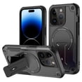 thumbnail image 1 of for iPhone 14 Pro Max 6.7-inch Case [Compatible with MagSafe] Built in Invisible Stand, Military Grade Shockproof Soft TPU Protective Cover Case,Black,For iPhone 14 Pro Max, 1 of 8