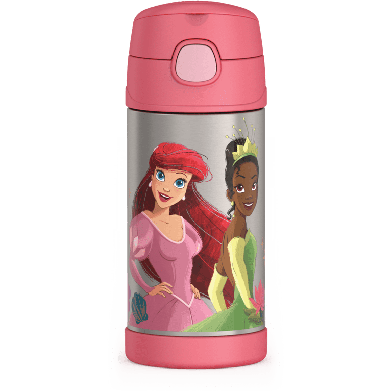 Jarlson kids water bottle with straw - CHARLI - insulated stainless steel  water bottle - thermos - girls/boys (Cat 'Star', 12 oz)