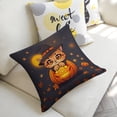 thumbnail image 5 of Cute Halloween Cat Linen toss pillowcase Decoration pillowcase Gift preferred 24x24" Cushion cover 1 set Sofa pillowcase Sofa bedroom living room car, 5 of 8