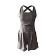 thumbnail image 4 of ICHUANYI ClearanceWomens Running Onesie Workout Rompers One-Piece Outfits Exercise Jumpsuits Gym Yoga(Coffee, XL) ICHUANYI WER20232080505528, 4 of 4