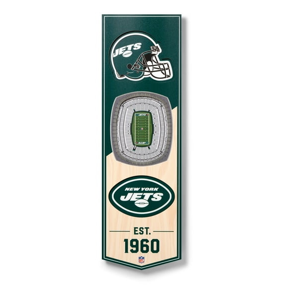 Jets 6'' x 19'' 3D StadiumView Banner