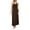 Brown, variant on Jinhomg Womens Sleeveless Maxi Dress Elegant Spaghetti Strap Ruched V-Neck Dresses formal Backless Cocktail Party Wedding Guest Dress Wine S