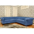 thumbnail image 4 of Housse de Sofa Sectionnel - Housse de Sofa d'Angle - Housses en Tissu Polyester Doux - Housse de Meuble Extensible Ajustée en 1 Pce - Microfibra Collection - Bleu (Sofa d'Angle), 4 of 5