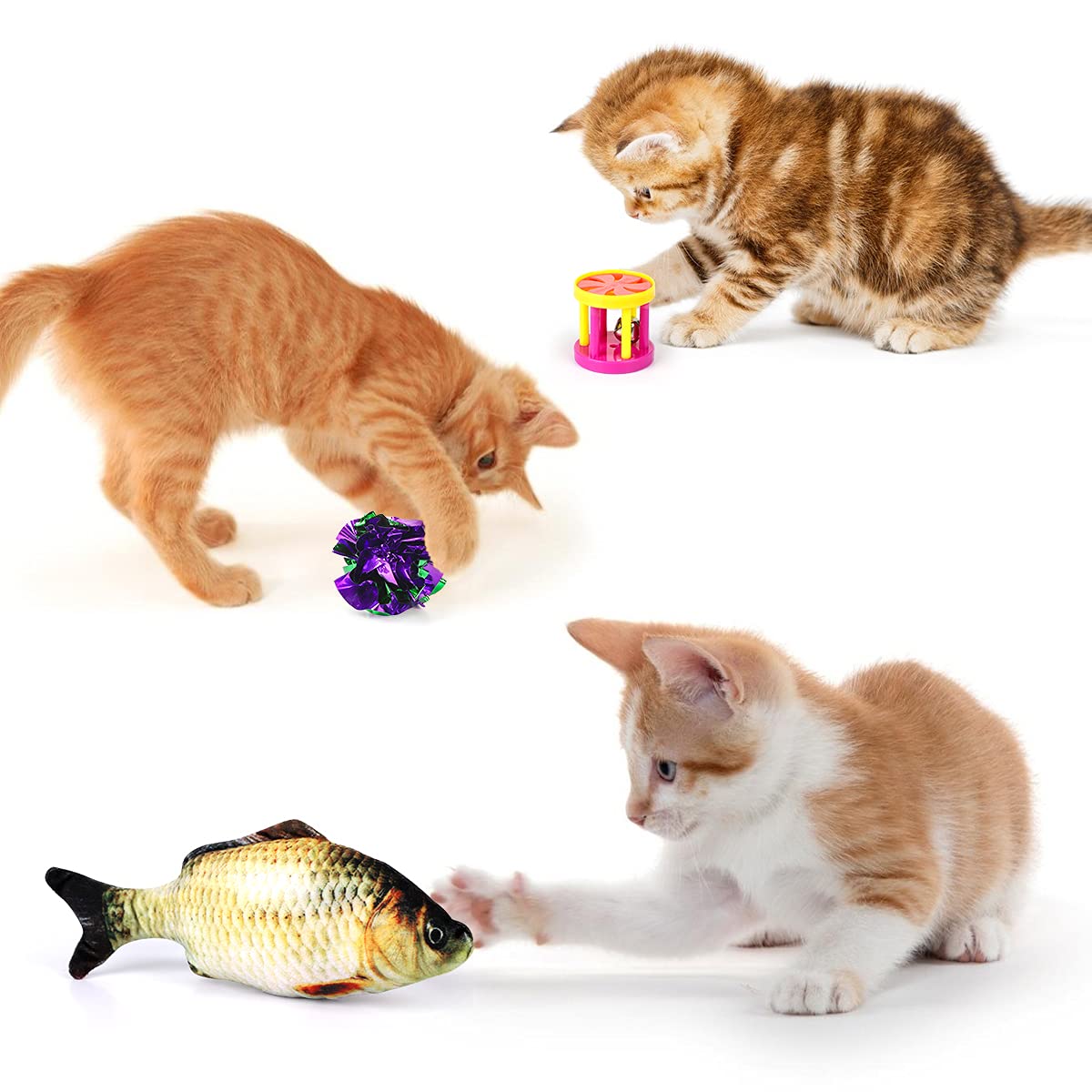 Taimasi 32-Piece Cat Toy Set with Rainbow Tunnel photo 7