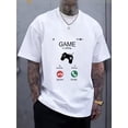 thumbnail image 1 of The T-Shirt Features a Design Inspired by a Game Call Interface with The Phrase 'GAME Is Calling...' Along with a Game C, 1 of 5