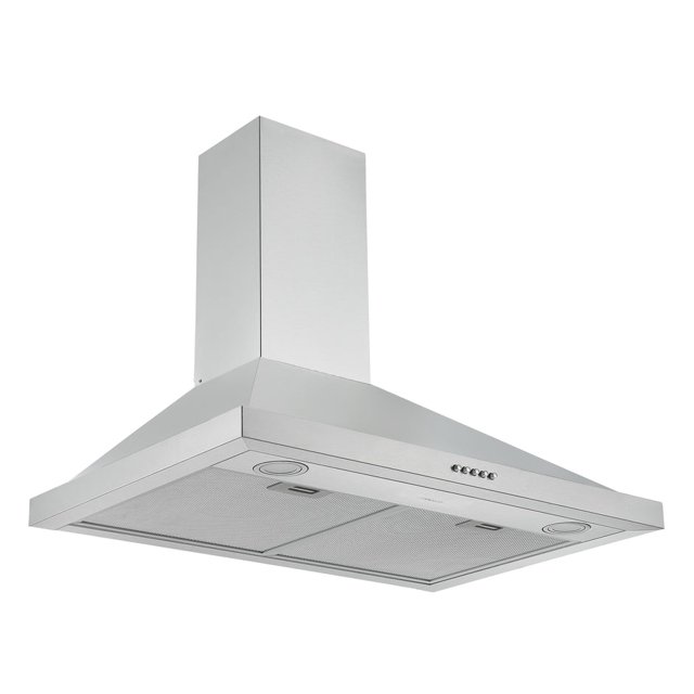 Ancona Hotte de Cuisine Murale Convertible 30” en Acier Inoxydable