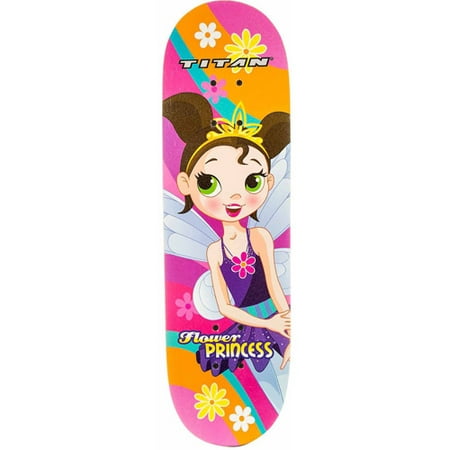 Titan Flower Princess Girls' Complete Skateboard (Best Skateboard For 7 Year Old Beginner)